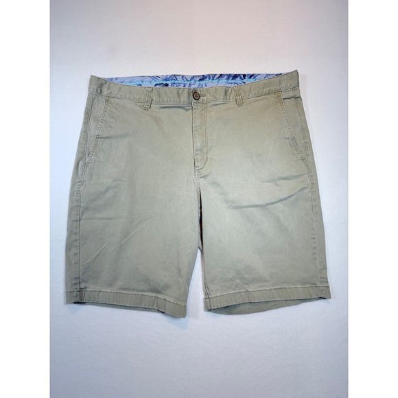 Tommy Bahama Mens Khaki Flat Front Casual Shorts Size 40 - Picture 1 of 3
